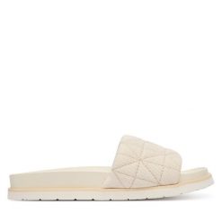 Klapki Gant. Białe klapki GANT, bez wzorów, bez obcasa. Za 329.99 zł.