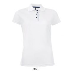 Damska koszulka polo Sol's Performer. Białe bluzki SOL'S, s, bez wzorów, bez kołnierzyka, bez ramiączek. Za 131.50 zł.