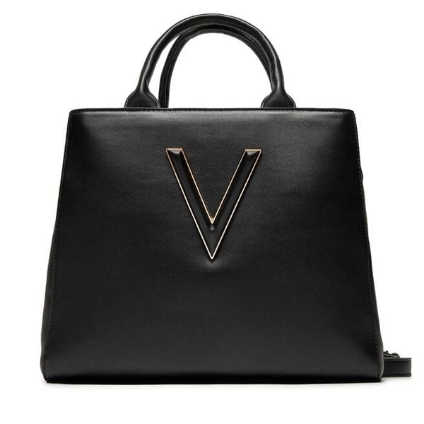 Torebka Valentino. Czarne shopper Valentino, bez wzorów, bez dodatków. Za 339.99 zł.
