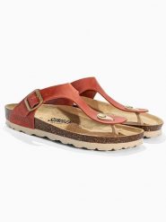 Sunbay Skórzane japonki "Camelia" w kolorze pomarańczowym rozmiar: 41. Pomarańczowe klapki Sunbay, bez wzorów, ze skóry, z otwartym noskiem, bez obcasa. Za 162.87 zł.