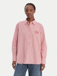 Tommy Hilfiger Koszula WW0WW48190 Czerwony Regular Fit. Czerwone koszule TOMMY HILFIGER, bez wzorów, z bawełny, bez kołnierzyka, bez ramiączek. Za 489.99 zł.