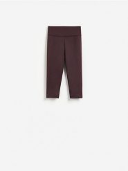 Legginsy capri - ciemnofioletowy. Fioletowe legginsy Reserved, l, bez wzorów, z dzianiny. Za 69.99 zł.