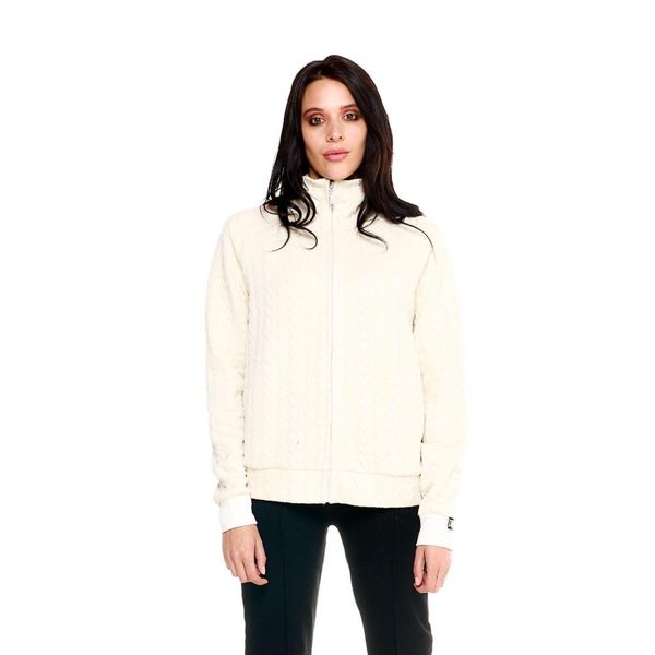 Damska bluza z golfem Leone zapinana na zamek błyskawiczny w kolorze szarym. Białe bluzy LEONE 1947 APPAREL, l, bez wzorów, z tkaniny, bez kaptura. W wyprzedaży za 167.70 zł.