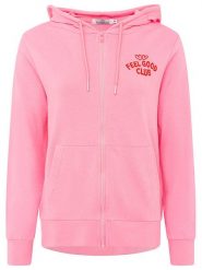 Zwillingsherz Bluza "Feel Good Club" w kolorze jasnoróżowym rozmiar: S/M. Różowe bluzy sportowe Zwillingsherz, m, bez wzorów, z bawełny, bez kaptura. Za 130.99 zł.
