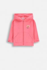 Bluza rozpinana. Czerwone bluzy COCCODRILLO, na lato, s, bez wzorów, z bawełny, z kapturem. W wyprzedaży za 49.90 zł.