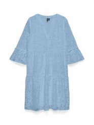 Vero Moda Sukienka w kolorze błękitnym rozmiar: S. Niebieskie sukienki Vero Moda, s, bez wzorów, z bawełny, bez kołnierzyka, bez ramiączek, mini. Za 101.23 zł.