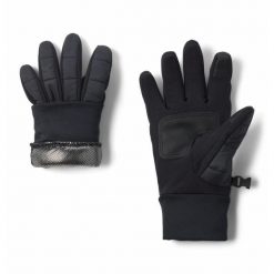 Rękawiczki sportowe damskie W Powder Lite II Glove. Czarne rękawiczki Columbia, bez wzorów, z poliesteru, sportowe. Za 199.99 zł.