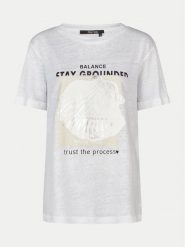 Marc Aurel T-Shirt 7551 7000 73730 Biały Regular Fit. Białe t-shirty Marc Aurel, bez wzorów, ze lnu, bez kołnierzyka, bez ramiączek. Za 249.99 zł.