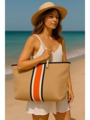 Lucky Bees Torba plażowa w kolorze jasnobrązowym - 55 x 36 x 15 cm rozmiar: onesize. Brązowe torby na ramię Lucky Bees, bez wzorów, z materiału, na ramię, bez dodatków. Za 30.99 zł.