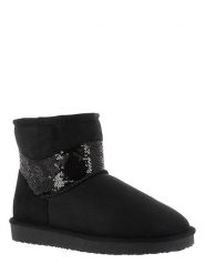 ISLAND BOOT Botki zimowe "Carson" w kolorze czarnym rozmiar: 37. Czarne botki Island Boot, na zimę, bez wzorów, z materiału, bez obcasa, na platformie, bez zapięcia. Za 133.89 zł.