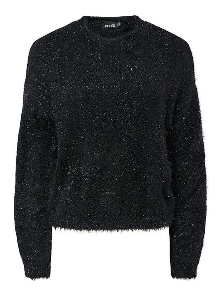Pieces Sweter "Mie" w kolorze czarnym rozmiar: XL. Czarne swetry Pieces, xl, bez wzorów, bez ramiączek. Za 94.16 zł.