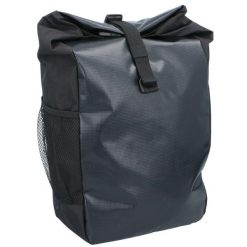 Jednostronna wodoszczelna torba rowerowa na bagażnik Dunlop 15L. Czarne torby na ramię Dunlop, bez wzorów, z materiału, na ramię, duże, bez dodatków. Za 35.95 zł.