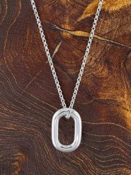 Eclat d'Argent Srebrny naszyjnik z zawieszką - dł. 40 cm rozmiar: onesize. Szare naszyjniki Eclat d'Argent, srebrne. Za 122.96 zł.