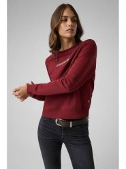 Guess Jeans Bluza 165725 Czerwony Classic Fit. Czerwone bluzy sportowe Guess Jeans, xl, z aplikacjami, z jeansu, bez kaptura. Za 299.99 zł.
