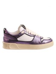 Högl Skórzane sneakersy "Macba Seven" w kolorze kremowo-fioletowym rozmiar: 38,5. Brązowe trampki Högl, bez wzorów, bez zapięcia. Za 290.57 zł.