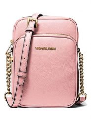 Michael Kors Skórzana torebka w kolorze jasnoróżowym - 15 x 20 x 7 cm rozmiar: onesize. Różowe torby na ramię Michael Kors, bez wzorów, z materiału, na ramię, bez dodatków. Za 486.45 zł.