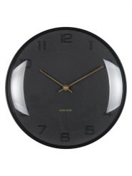 Karlsson Zegar ścienny "Fuerte Dome" w kolorze czarnym - Ø 30,5 cm rozmiar: onesize. Czarne, analogowe zegarki Karlsson, sztuczne. Za 82.99 zł.