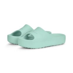 Sandały PUMA Shibusa Niebieskie. Niebieskie sandały Puma, bez wzorów, z gumy, eleganckie, bez obcasa, bez zapięcia. Za 129.00 zł.