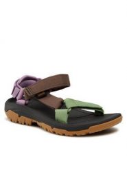 Sandały Teva. Czarne sandały Teva, bez wzorów, sportowe, bez obcasa, bez zapięcia. Za 279.99 zł.