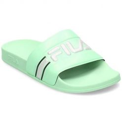 Klapki damskie Fila Oceano Neon Slipper. Zielone klapki Fila, bez wzorów, z materiału, bez obcasa. Za 233.00 zł.