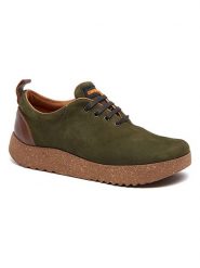 Comfortfusse Skórzane sneakersy w kolorze khaki rozmiar: 44. Brązowe trampki Comfortfüße, bez wzorów, z nubiku, bez zapięcia. Za 184.02 zł.
