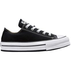 Buty sportowe Converse Chuck Taylor All Star EVA Lift Platform Canvas. Czarne trampki Converse, bez wzorów, bez zapięcia. Za 253.99 zł.