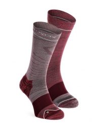 Skarpety trekkingowe damskie Ortovox Alpine Mid Socks. Czerwone skarpety ORTOVOX, bez wzorów, z materiału. Za 125.39 zł.