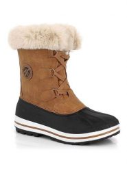 Kimberfeel Kozaki zimowe "Elisa" w kolorze jasnobrązowym rozmiar: 37. Brązowe kozaki Kimberfeel, na zimę, z materiału, bez obcasa, bez zapięcia. Za 300.92 zł.