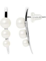 Pearline Srebrne kolczyki-wkrętki z perłami rozmiar: onesize. Białe kolczyki Pearline, z perłą, srebrne. Za 217.99 zł.