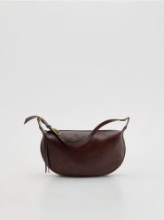 Torebka na ramię - mahoniowy. Brązowe torby na ramię Reserved, bez wzorów, ze skóry, na ramię, bez dodatków. Za 129.99 zł.