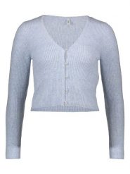 ONLY Kardigan w kolorze niebieskoszarym rozmiar: XS. Niebieskie kardigany Only, xs, bez wzorów, prążkowane. Za 82.99 zł.