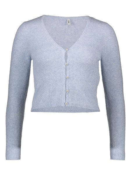ONLY Kardigan w kolorze niebieskoszarym rozmiar: S. Niebieskie kardigany Only, s, bez wzorów, prążkowane. Za 89.95 zł.