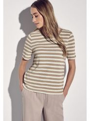 Street One Koszulka w kolorze beżowym rozmiar: 42. Brązowe bluzki Street One, bez wzorów, street, bez kołnierzyka, bez ramiączek. Za 123.95 zł.