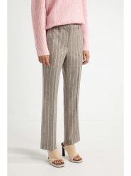 Josephine & Co Spodnie "Abraham" w kolorze biało-brązowym rozmiar: 42. Białe spodnie materiałowe Josephine & Co, bez wzorów, z materiału. Za 263.53 zł.