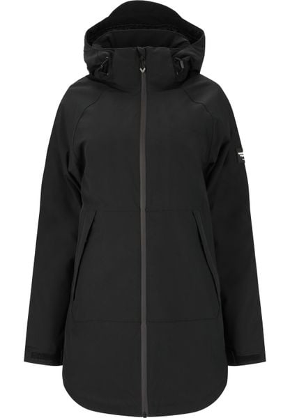 Parka dla kobiet Weather Report Brittan Pro 15000. Czarne parki Weather Report, z materiału, eleganckie, z kapturem. Za 413.50 zł.