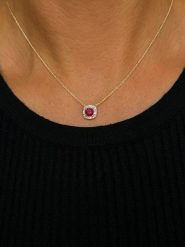 OR Carats Złoty naszyjnik z diamentem - dł. 40 cm rozmiar: onesize. Czerwone naszyjniki OR Carats, z diamentem, złote. Za 1,296.99 zł.