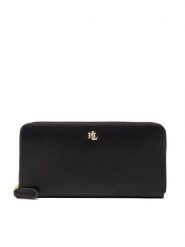 Lauren Ralph Lauren Duży Portfel Damski Zip Cont Wlt 432876730003 Czarny. Czarne portfele Lauren Ralph Lauren, bez wzorów, ze skóry. Za 579.99 zł.