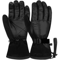 Rękawice damskie REUSCH Yeta. Czarne rękawiczki REUSCH, bez wzorów, sportowe. Za 479.90 zł.