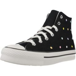 Kapcie CONVERSE Chuck Taylor All Star Lift Polka Dots Platform Czarny. Czarne obuwie domowe Converse, bez wzorów, z tkaniny, bez zapięcia. Za 274.99 zł.