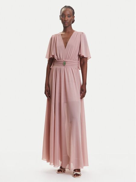 Fracomina Sukienka wieczorowa FQ25SD3011W41201 Różowy Regular Fit. Czerwone sukienki Fracomina, m, bez wzorów, z syntetyku, wizytowe, bez kołnierzyka, bez ramiączek. Za 489.99 zł.