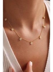 Heliophilia Srebrny naszyjnik z elementami ozdobnymi - dł. 42 cm rozmiar: onesize. Szare naszyjniki Heliophilia, z cyrkonią, srebrne. Za 78.95 zł.