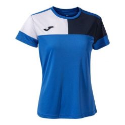 Damski jersey Joma Crew V. Niebieskie koszulki sportowe Joma, bez wzorów, z jersey, bez ramiączek, do piłki nożnej. Za 69.79 zł.