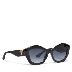 Okulary przeciwsłoneczne Guess. Czarne okulary przeciwsłoneczne Guess, z aplikacjami. Za 399.99 zł.
