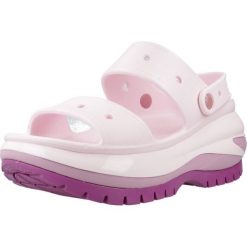 Sandały CROCS CLASSIC MEGA CRUSH SANDAL Rose. Czerwone sandały Crocs, bez wzorów, z gumy, sportowe, bez obcasa, bez zapięcia. Za 349.99 zł.