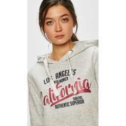 Sublevel - Bluza. Szare bluzy Sublevel, l, z nadrukiem, z bawełny, z kapturem. W wyprzedaży za 139.90 zł.