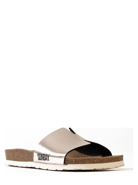 Sunbay Klapki "Djeelia" w kolorze złotym rozmiar: 36. Żółte klapki Sunbay, bez wzorów, z otwartym noskiem, bez obcasa. Za 164.95 zł.
