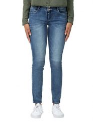 Timezone Dżinsy "Enya" - Slim fit - w kolorze niebieskim rozmiar: W31/L34. Niebieskie jeansy Timezone, l, z aplikacjami. Za 134.53 zł.