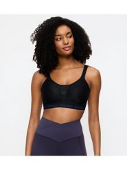 Triumph Biustonosz sportowy Triaction Energy Lite 10224865 Czarny. Czarne koszulki sportowe Triumph, bez wzorów, z syntetyku, bez ramiączek, na fitness i siłownię. Za 160.00 zł.