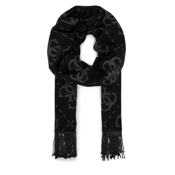 Szalik Guess. Czarne szaliki Guess, z aplikacjami. Za 199.99 zł.