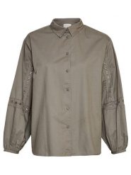 MOSS COPENHAGEN Koszula "Jeovana Petronia" w kolorze khaki rozmiar: M/L. Brązowe koszule Moss Copenhagen, l, z aplikacjami, z bawełny, bez kołnierzyka, bez ramiączek. Za 131.74 zł.